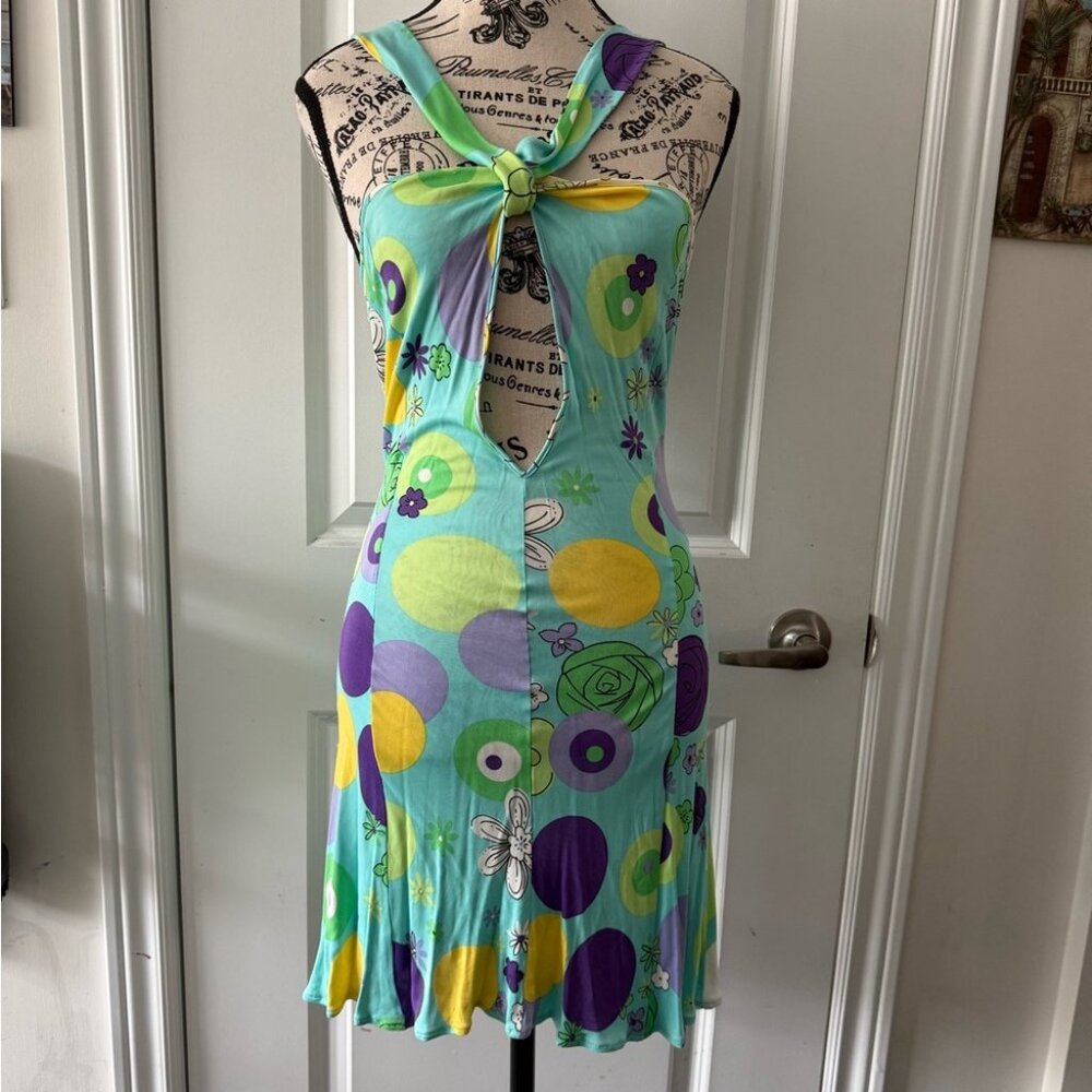 Vintage Versace Jeans Couture Mini Dress with Floral Print